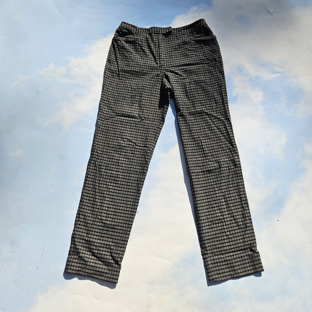 Vintage 90s Grey Plaid Pants LOFT Plaid Pants